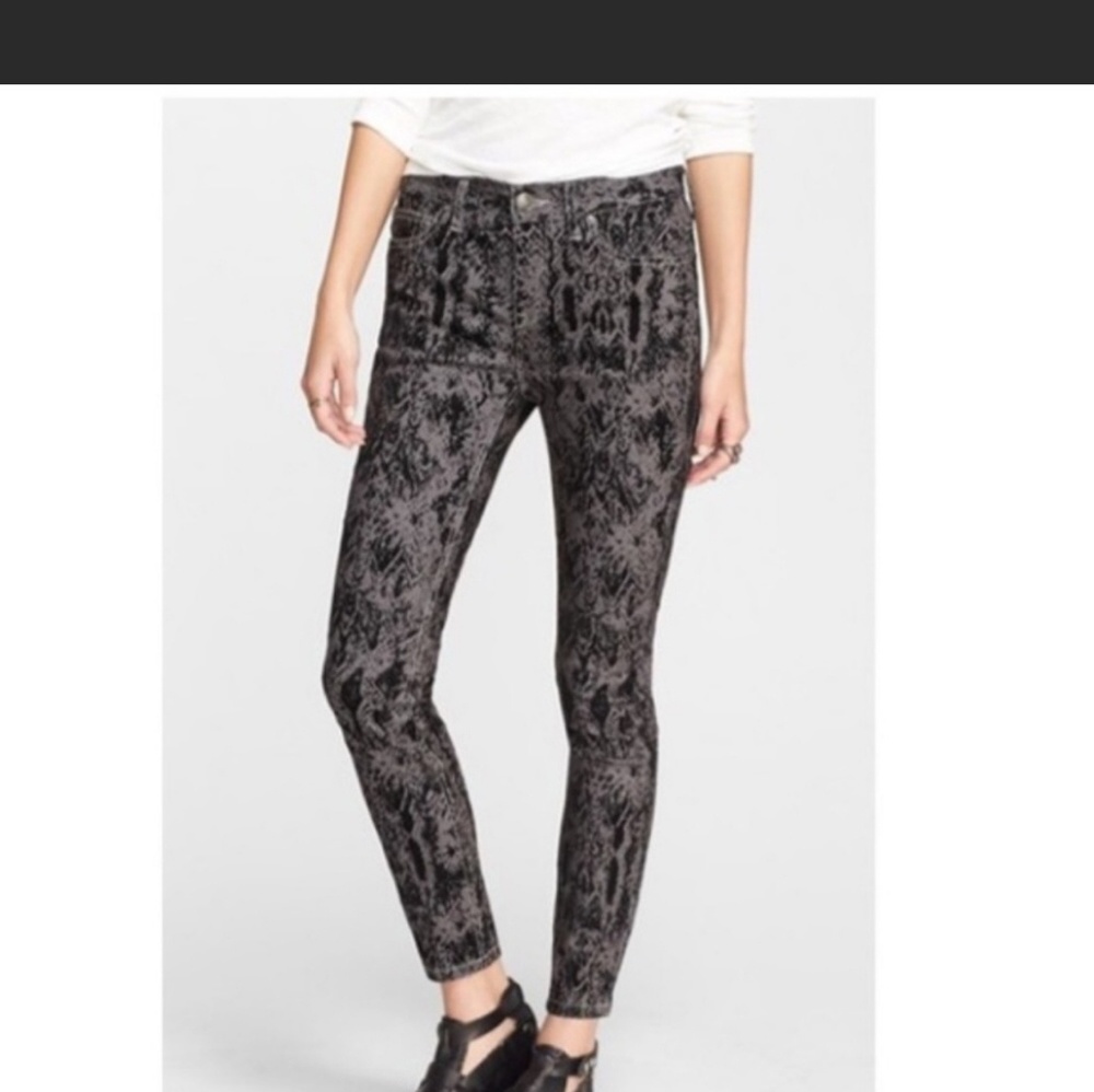 VINTAGE Freepeople Grey and black skinny jeans